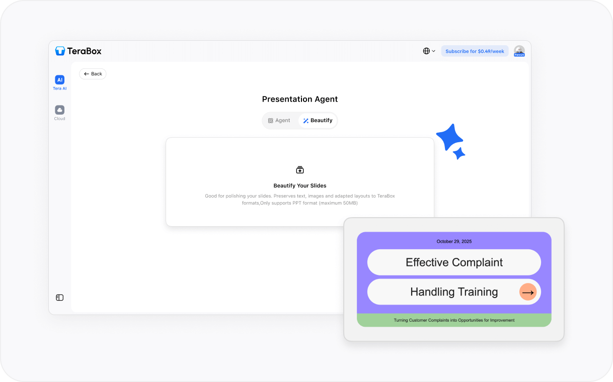 Beautify PPT with AI - Free AI Slides Enhancer